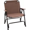 CAMPZ Chaise Pliante En Aluminium Simple, Marron/noir