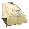 CAMPZ OT UV 50+ Tente De Plage Trapèze, Beige/gris