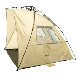 CAMPZ OT UV 50+ Tente De Plage Trapèze, Beige/gris