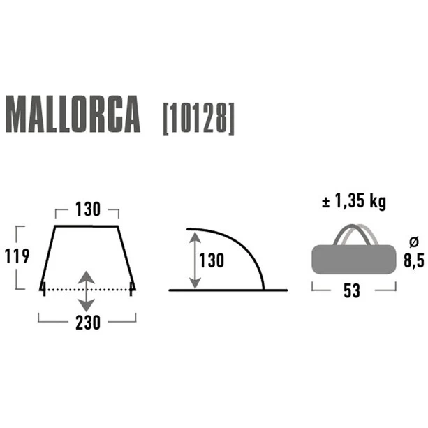 High Peak Mallorca Tente De Plage, Gris/bleu – Image 3