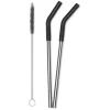 Klean Kanteen Paille 2 Paquets 8 Mm, Argent/noir