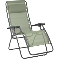 Lafuma Mobilier RSXA Chaise Longue Avec Cannage Phifertex, Vert/gris