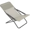Lafuma Mobilier Transabed Bain De Soleil Avec Cannage Phifertex, Beige/gris