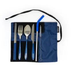 MIZU Urban Set De Couverts, Bleu/argent