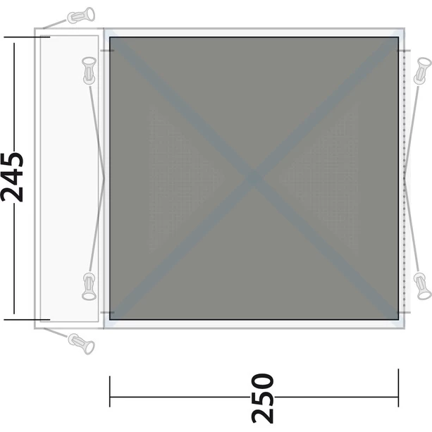 Outwell Milestone Tapis Tissé Plat Tableau De Bord/Shade, Gris/noir – Image 3