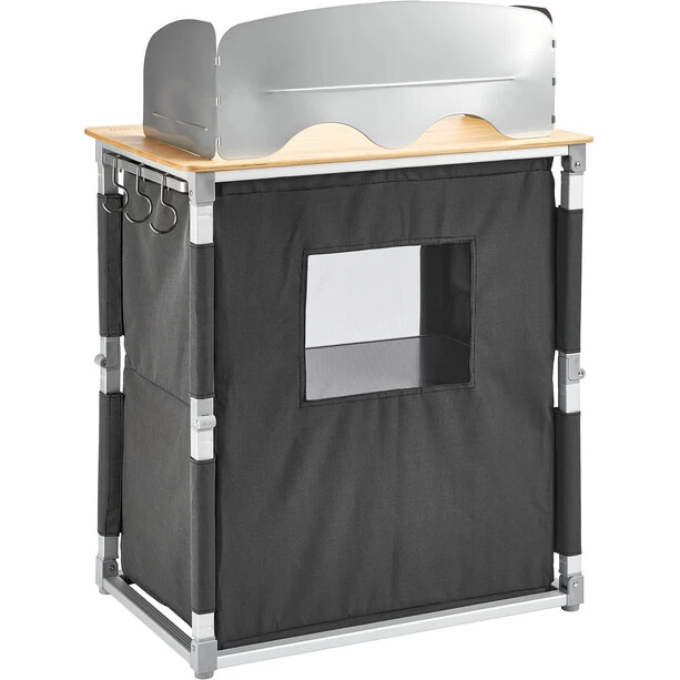 Outwell Padres Table De Cuisine Avec Plateau En Bambou, Noir/marron – Image 3