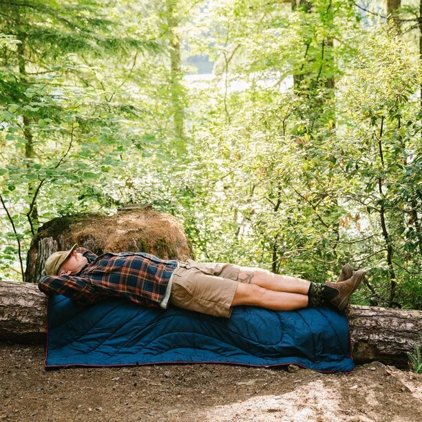 Rumpl Original Puffy Solid Couverture De Survie 1 Personne, Bleu – Image 5