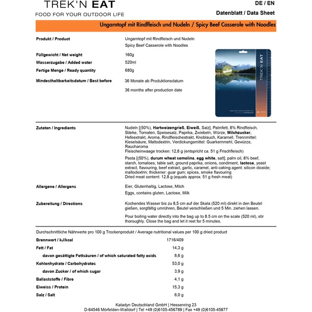 Trek'n Eat Tactical Day Ration Pack Repas Outdoor 1100g – Image 6